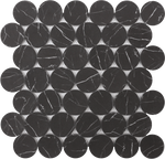 ROCKART THASSOS & NERO MARQUINA DOT 11X12 MOSAIC.