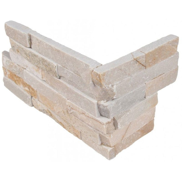 Honey Gold 6x18 Stacked Stone Ledger Corner - TILE AND MOSAIC DEPOT