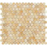 Honey Onyx Penny Round Polished Mosaic Tile - TILE AND MOSAIC DEPOT