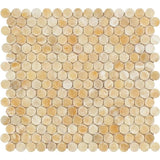 Honey Onyx Penny Round Polished Mosaic Tile - TILE AND MOSAIC DEPOT