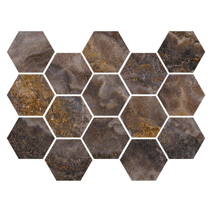 Imperial Clay Hexagon Porcelain Mosaic Tile - TILE & MOSAIC DEPOT