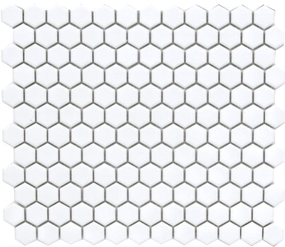 CC MOSAICS WHITE 12X12 MOS. HEXAGON 1X1.
