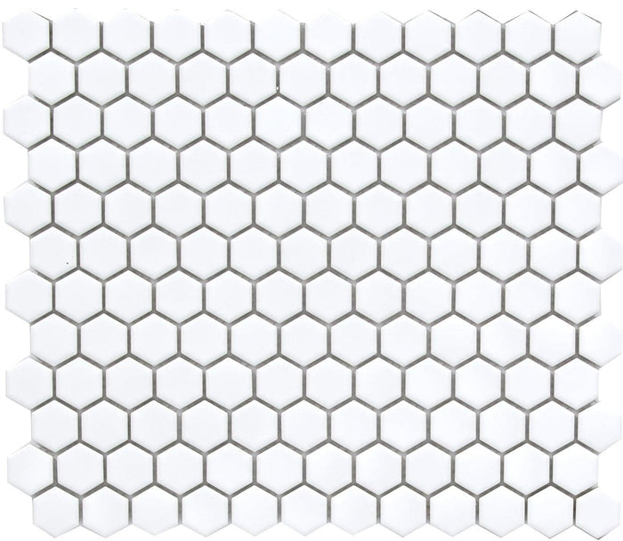 CC MOSAICS WHITE 12X12 MOS. HEXAGON 1X1.