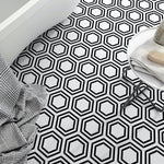 Thassos Nero Marquina Hexagon Special Design Mosaic Tile.