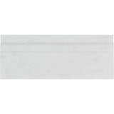 Asian Statuary (Oriental White) Marble 4 3/4x12 Polished Baseboard Molding - TILE & MOSAIC DEPOT