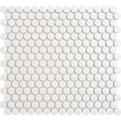 RIGEL WHITE PENNY ROUND MOSAIC TILE - TILE & MOSAIC DEPOT