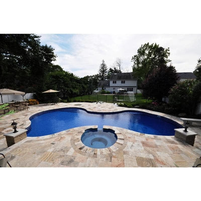 Scabos Travertine Tumbled 3cm Paver Versailles Pattern - TILE AND MOSAIC DEPOT