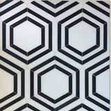 Thassos Nero Marquina Hexagon Special Design Mosaic Tile.