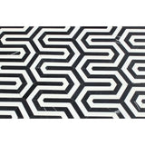 Thassos White and Black Marble Berlinetta Polished Mosaic Tile - TILE AND MOSAIC DEPOT