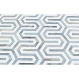 Thassos White and Blue Marble Berlinetta Honed Mosaic Tile - TILE AND MOSAIC DEPOT