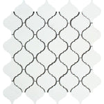 Thassos White Marble Lantern (Arabesque) Honed Mosaic Tile - TILE AND MOSAIC DEPOT