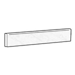 Vallelunga Carrara Polished 3x24 Porcelain Surface Bullnose - TILE & MOSAIC DEPOT