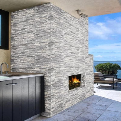 Alaska Gray 6x18 Stacked Stone Ledger Corner - TILE AND MOSAIC DEPOT