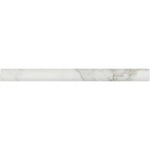 Calacatta Gold Marble 3/4x12 Polished Bullnose Liner - TILE & MOSAIC DEPOT