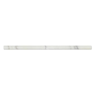 Calacatta Gold Marble 1/2x12 Polished Bullnose Liner - TILE & MOSAIC DEPOT
