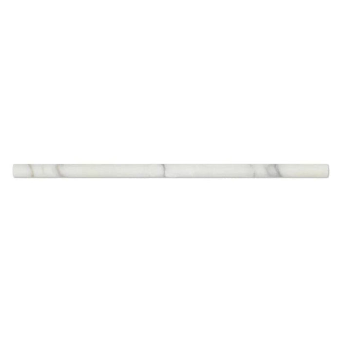 Calacatta Gold Marble 1/2x12 Polished Bullnose Liner - TILE & MOSAIC DEPOT