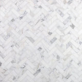 Calacatta Gold Marble 1x2 Herringbone Honed Mosaic Tile - TILE & MOSAIC DEPOT