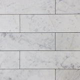 White Carrara Marble 3x12 Honed Tile - TILE AND MOSAIC DEPOT
