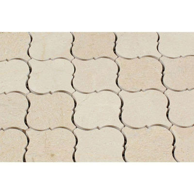 Crema Marfil Marble Honed Lantern Design Mosaic Tile - TILE AND MOSAIC DEPOT