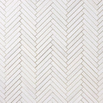Bianco Dolomite Marble 1x6 Herringbone Honed Mosaic Tile - TILE & MOSAIC DEPOT