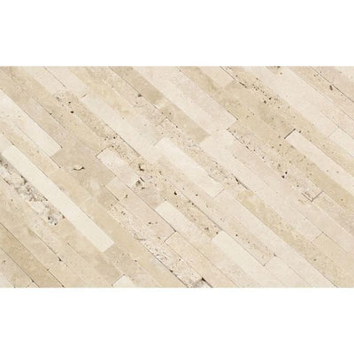 Durango Honed Travertine Small Random Strip Mosaic Tile