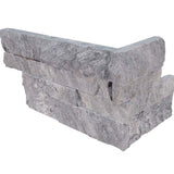 Glacial Gray Marble 6x18 Stacked Stone Ledger Corner - TILE AND MOSAIC DEPOT