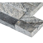 Glacial Black 6x18 Stacked Stone Ledger Corner - TILE AND MOSAIC DEPOT