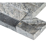 Glacial Black 6x18 Stacked Stone Ledger Corner - TILE AND MOSAIC DEPOT