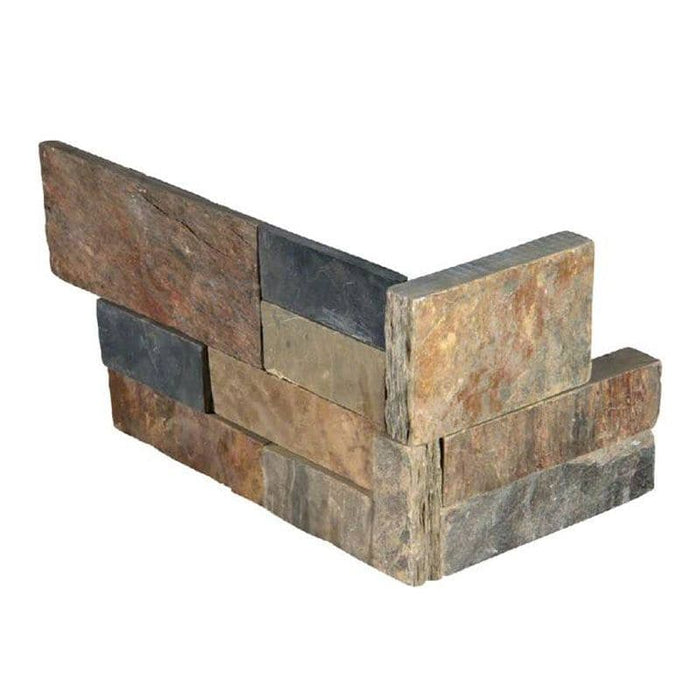 California Gold 6x18 Stacked Stone Ledger Corner - TILE AND MOSAIC DEPOT