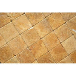 Gold Travertine 4x4 Tumbled Tile - TILE & MOSAIC DEPOT