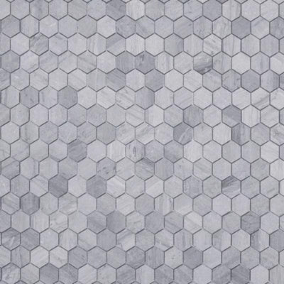 Haisa Blue Marble 2x2 Hexagon Honed Mosaic Tile - TILE & MOSAIC DEPOT