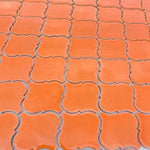 orange lantern araesque porcelain mosaic tile