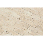 Ivory Travertine 1x2 Split Face Mosaic Tile - TILE AND MOSAIC DEPOT