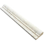 Ivory Travertine 2x12 Ogee-1 Chairrail Liner - TILE AND MOSAIC DEPOT