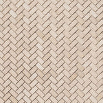 Ivory Travertine 1x2 Herringbone Tumbled Mosaic Tile - TILE AND MOSAIC DEPOT