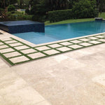 Ivory Travertine 24x24 Paver Tumbled - TILE & MOSAIC DEPOT