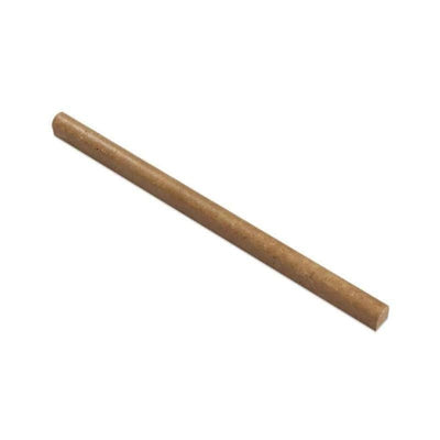 Noce Travertine 1/2x12 Honed Pencil Liner - TILE & MOSAIC DEPOT