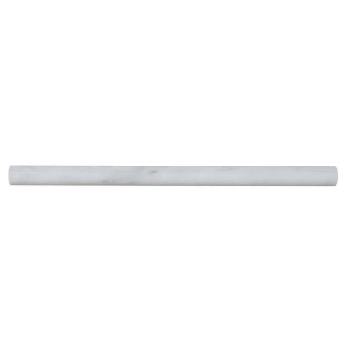 Asian Statuary (Oriental White) Marble 1/2x12 Honed Pencil Liner - TILE & MOSAIC DEPOT