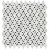 Asian Statuary (Oriental White) Marble 1x2 Diamond Polished Mosaic Tile - TILE AND MOSAIC DEPOT