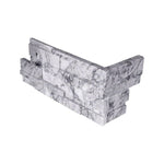 Statuario Marble 3D 6x18 Stacked Stone Ledger Corner - TILE AND MOSAIC DEPOT