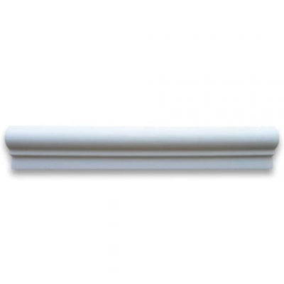 Thassos White Marble 2x12 Polished 1 Step Chairrail - TILE AND MOSAIC DEPOT