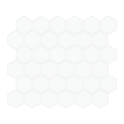 White 2″ Hexagon Matte