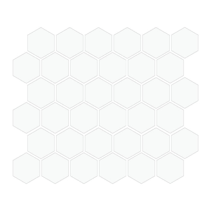 White 2″ Hexagon Matte