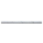 White Carrara Marble 3/4x12 Polished Pencil Liner - TILE AND MOSAIC DEPOT