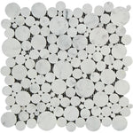 White Carrara Marble Bubble Design Honed Mosaic Tile - TILE & MOSAIC DEPOT