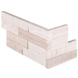 Haisa Light (White Oak) Marble 6X18 3D Multi Design Stacked Stone Ledger Corner - TILE AND MOSAIC DEPOT