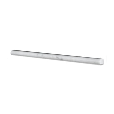 White Carrara Marble 1/2x12 Polished Pencil Liner - TILE & MOSAIC DEPOT