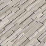 Haisa Light (White Oak) Marble 6X24 3D Design Stacked Stone Ledger Panel - TILE AND MOSAIC DEPOT